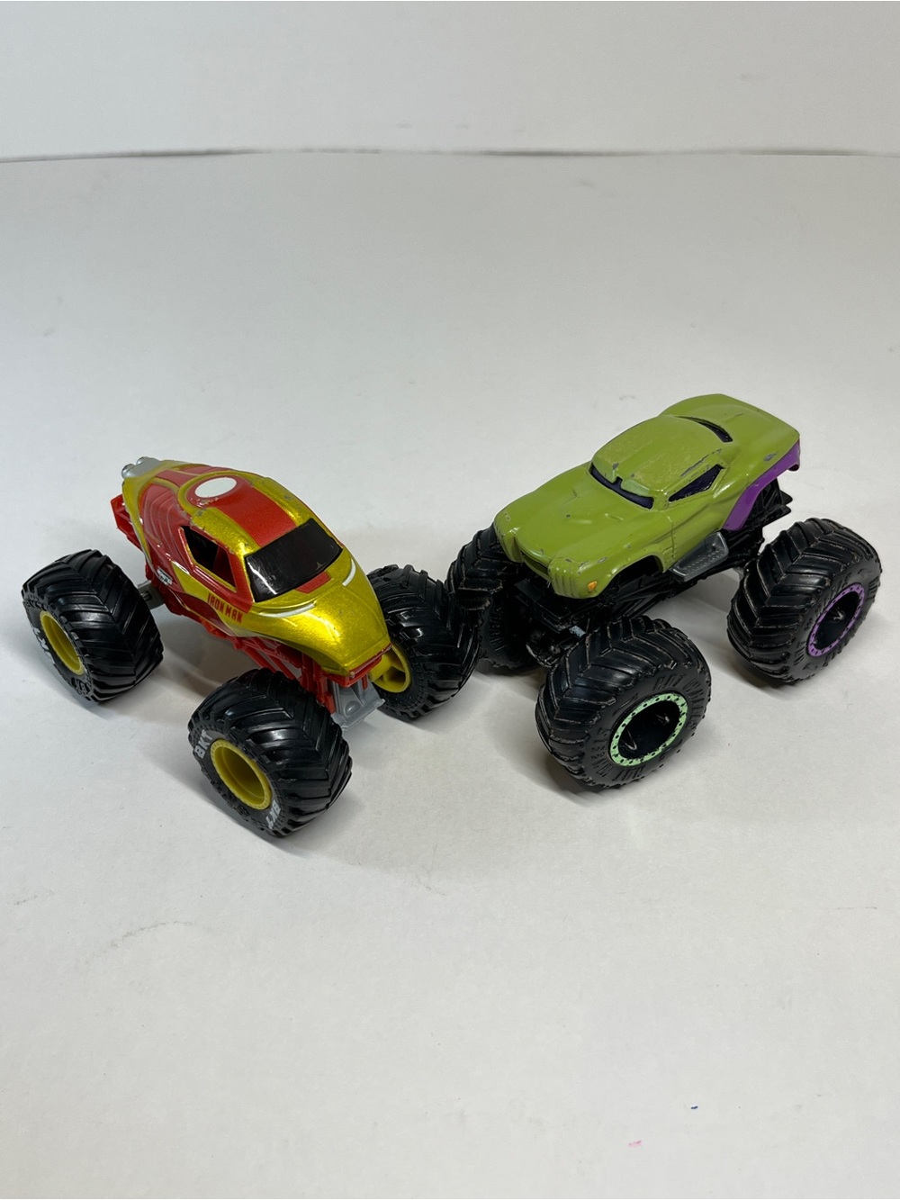 Monster Jam Truck Hot Wheels Marvel Iron Man Hulk 1:64 Loose *READ Description*